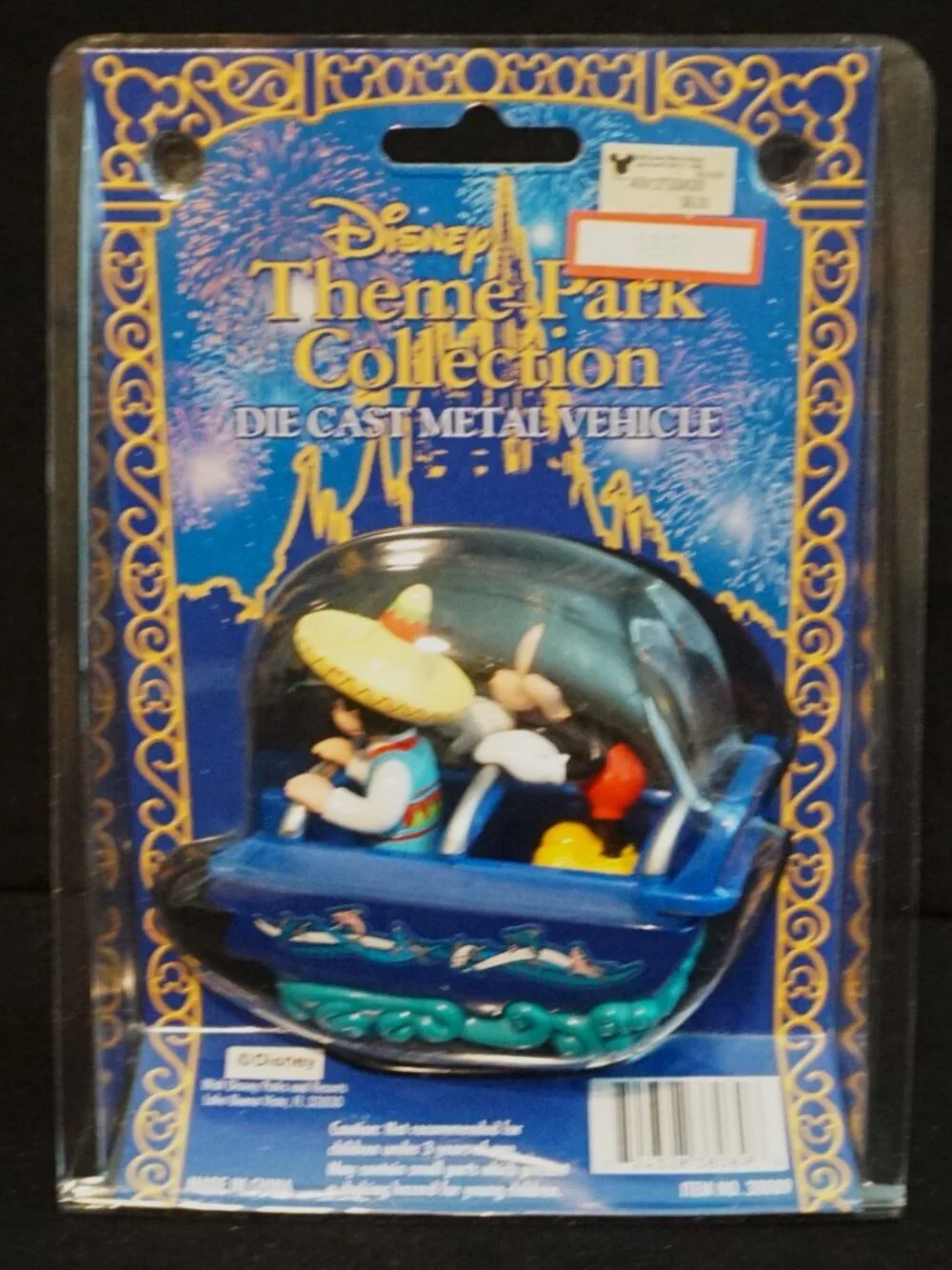 Disney Theme Park Die Cast Medal Vehicle Small World Mickey Mouse